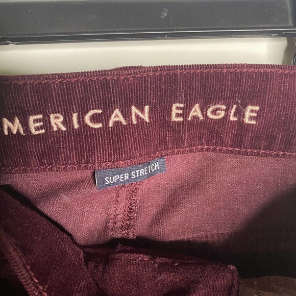 American Eagle Super Stretch Skinny Jeans Corduroy Sz 2 short Wine Purple - Picture 6 of 10
